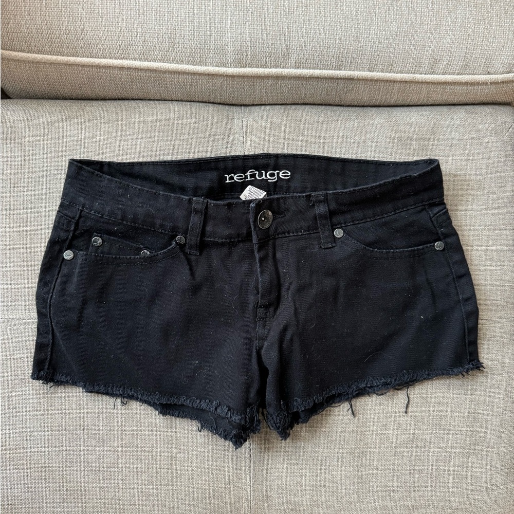 Black Jean shorts
